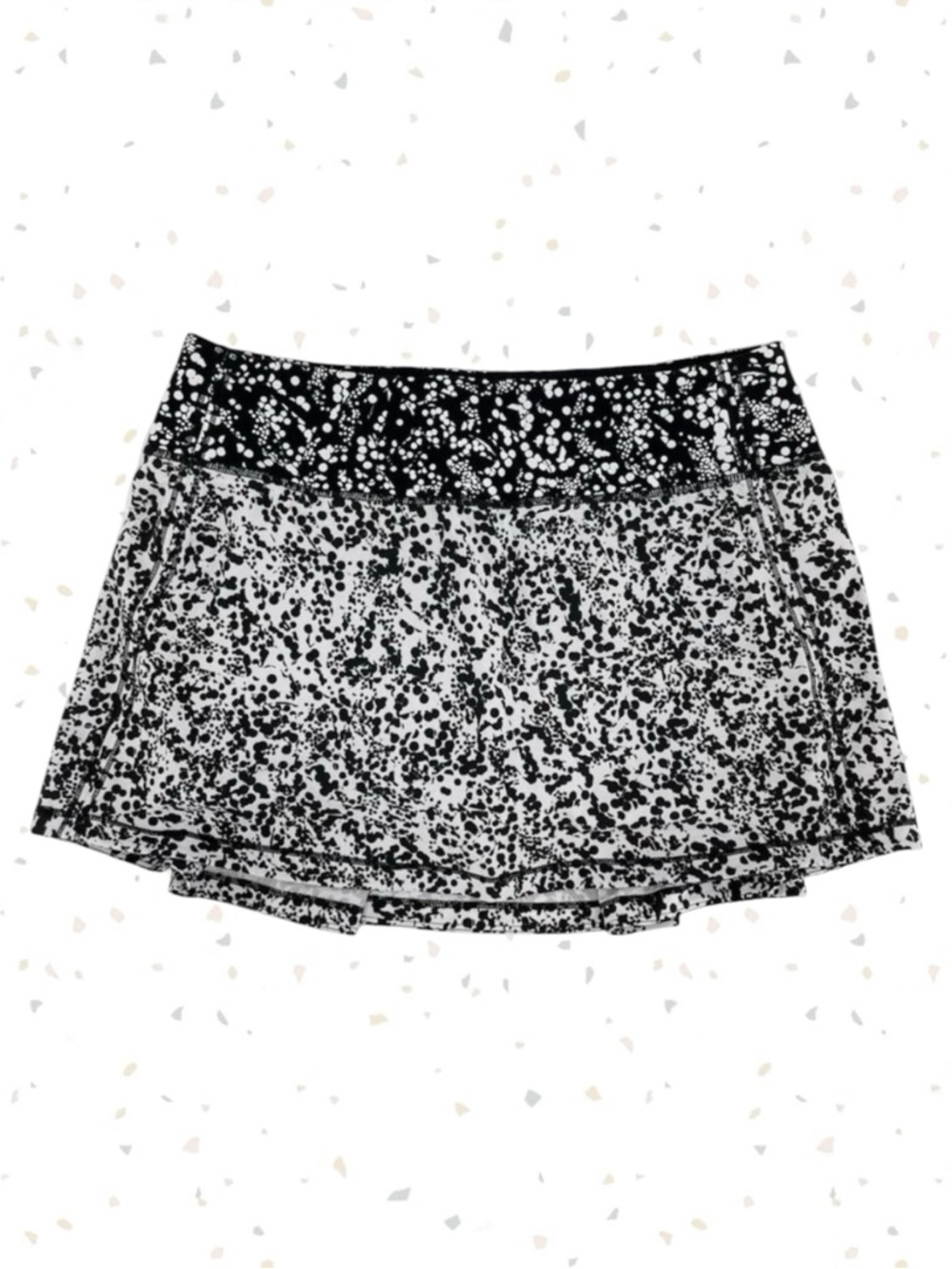 Lululemon Pace Rival Skirt Black White Active Tennis Pickleball Skort 4
